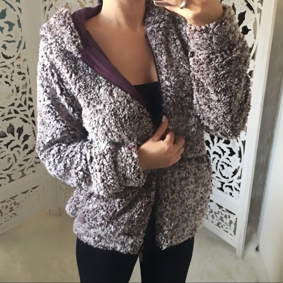 Faux Fur Fluffy Zip Up Hoodie - Picture 11 of 11